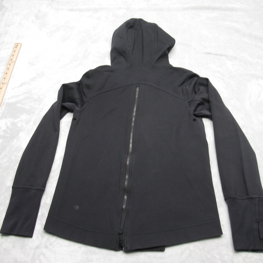 Lululemon City Trek Hoodie Womens 8 Black Pockets Hooded Back Zipper Wicking - Picture 2 of 13